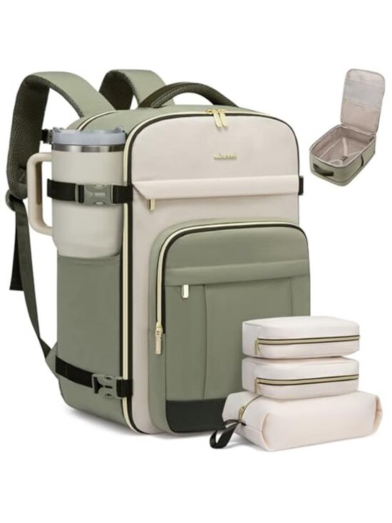 Carry On Travel Backpack 40L Personal Item Laptop Weekender With Packing Cubes main image 5